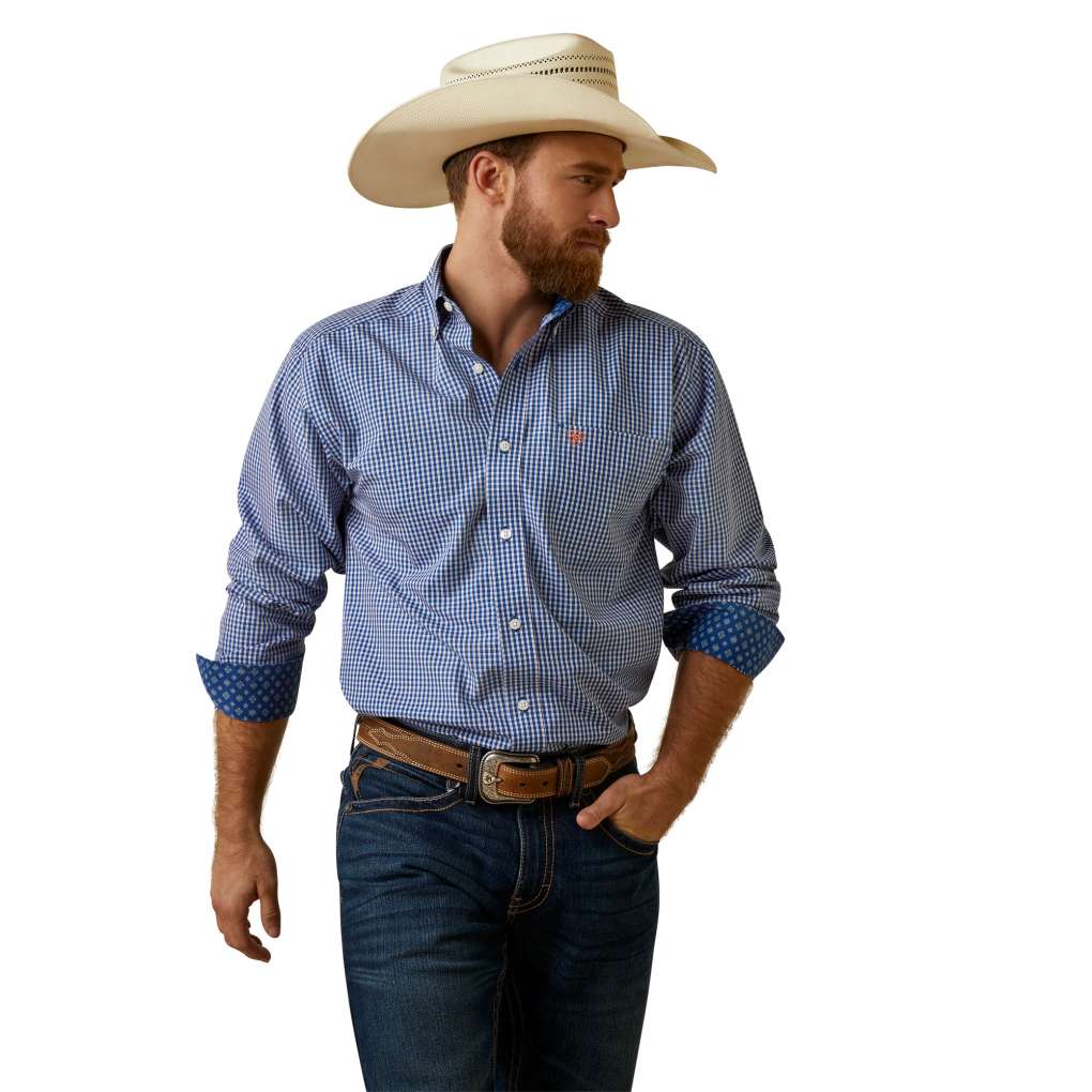 Ariat Mens Finlay Fitted Shirt True Blue