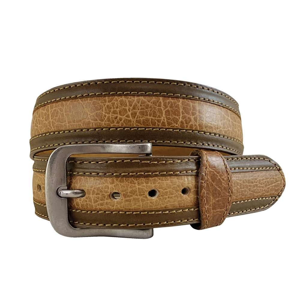 Roper Mens American Bison Leather Belt