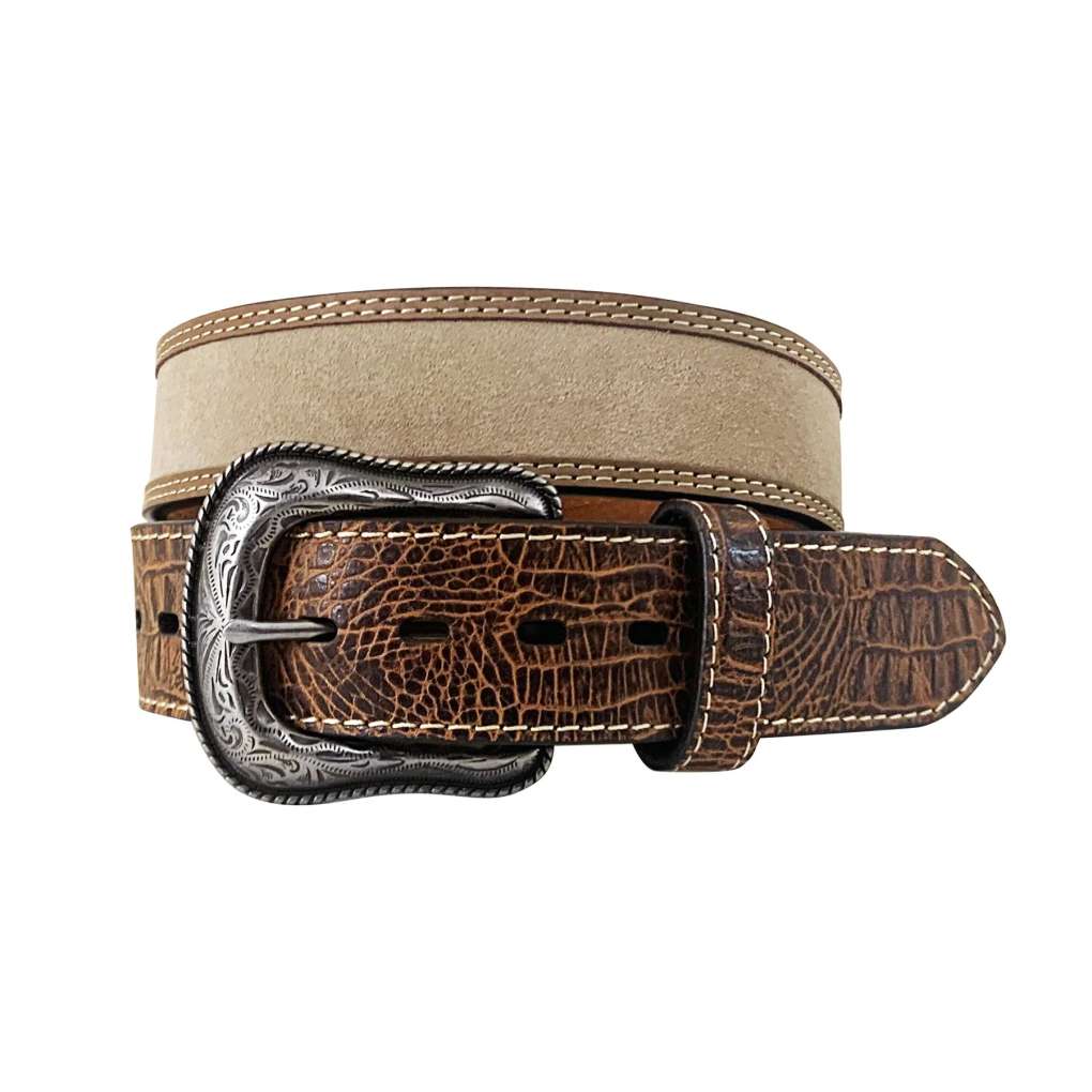 Roper Mens Suede Inlay with Bambino Leather Belt