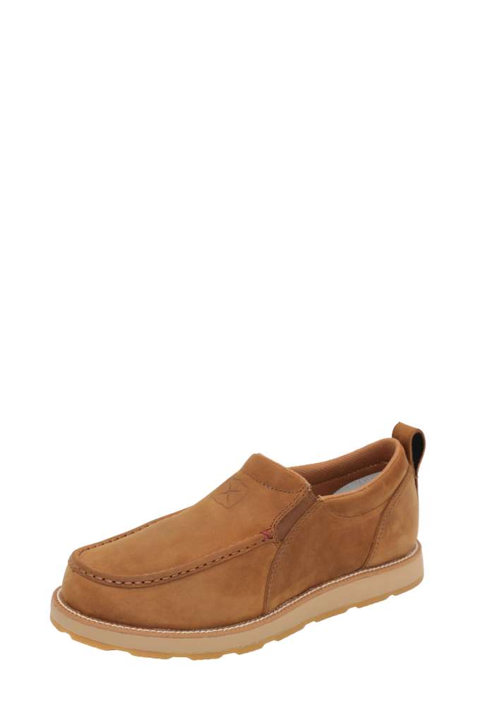 Twisted X Mens Cellstretch Wedge Slip On Lion Tan