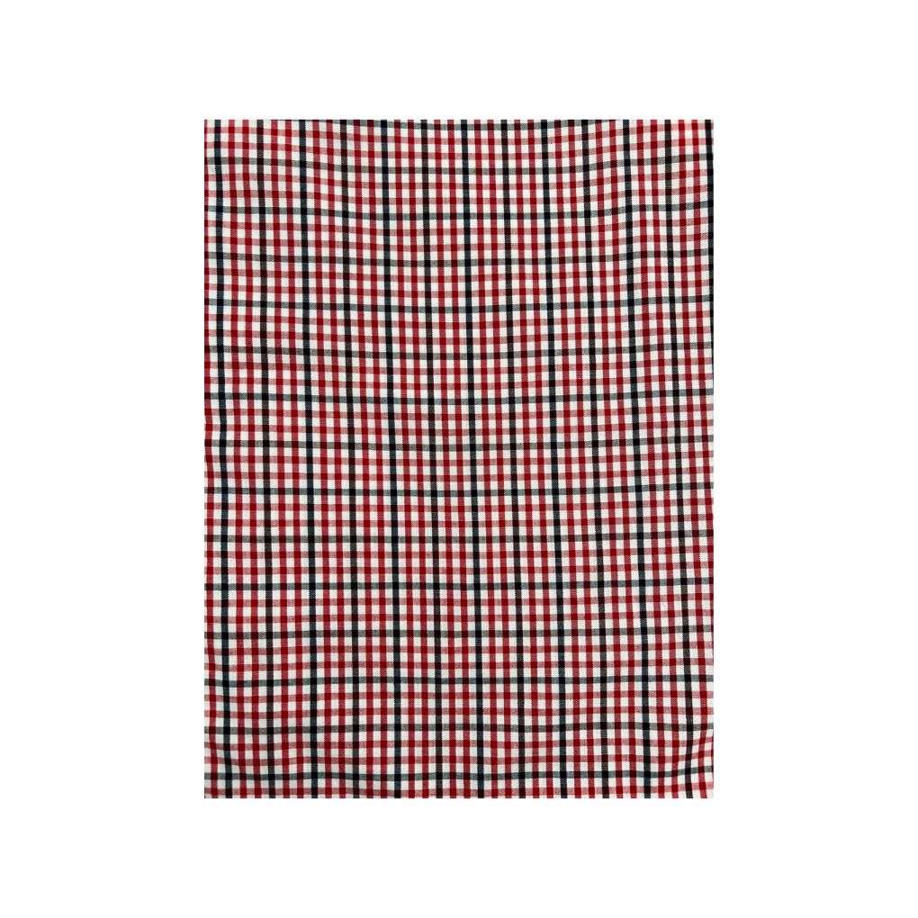 Bisley Mens Poly/Cotton BS70242 Red/White/Blue Small Check Shirt