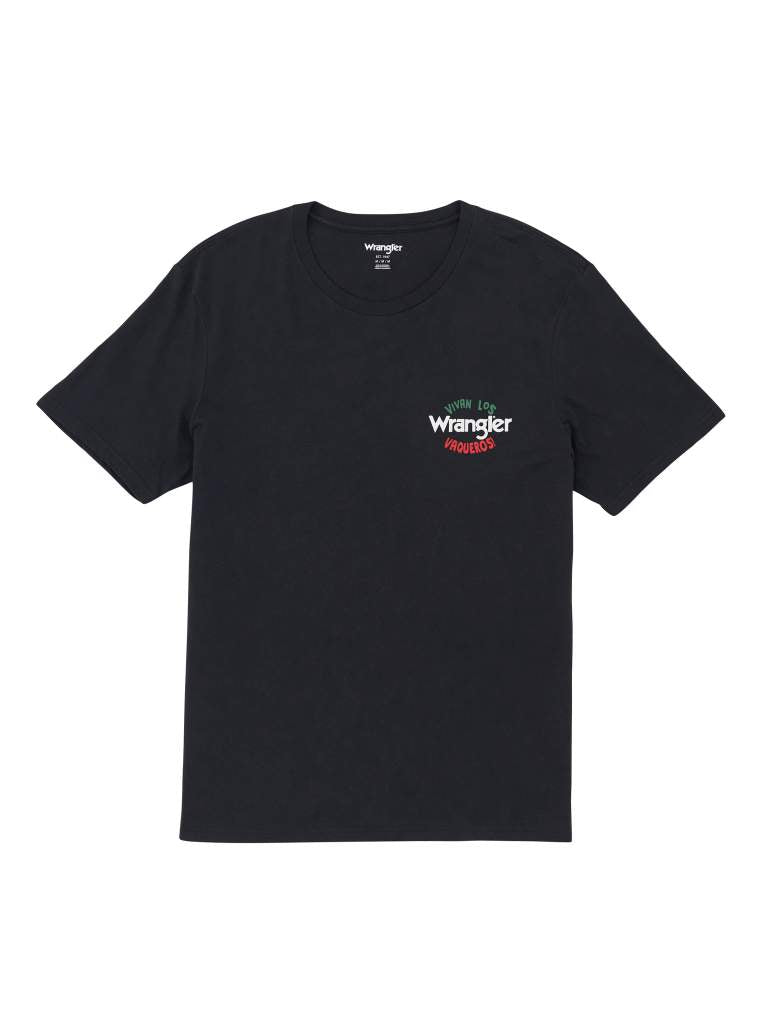Wrangler Mens Los Vacqueros Jet Black Tee