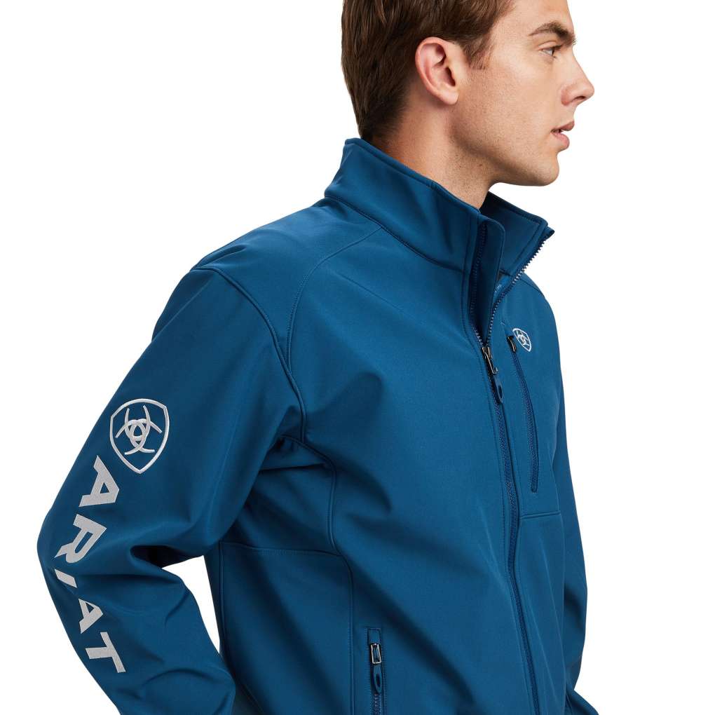 Ariat Mens Logo Softshell Jacket Majolica Blue
