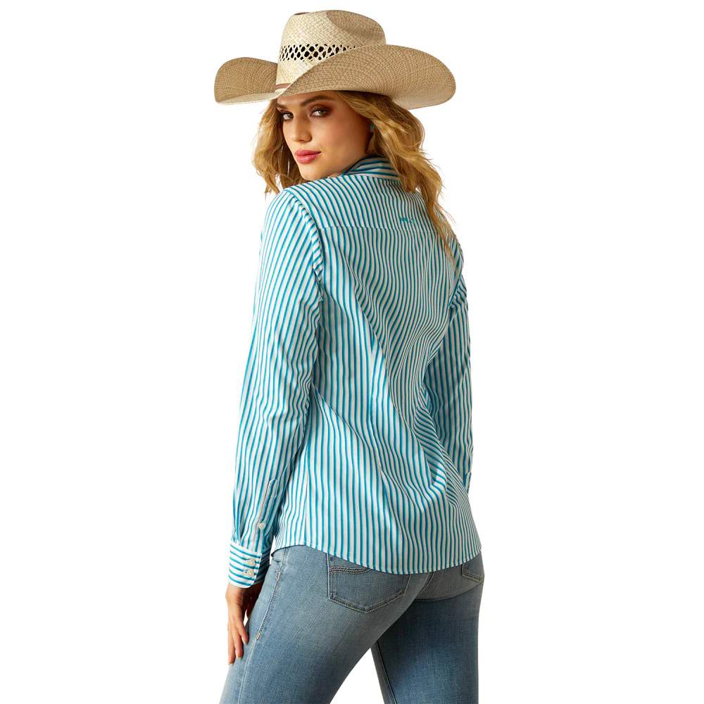 Ariat Ladies Kirby Pro Shirt Peacock Stripe