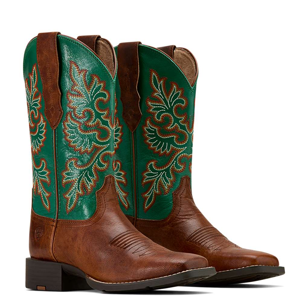 Ariat Ladies Round Up WST Stretchfit Arizona Brown/Aged Jade