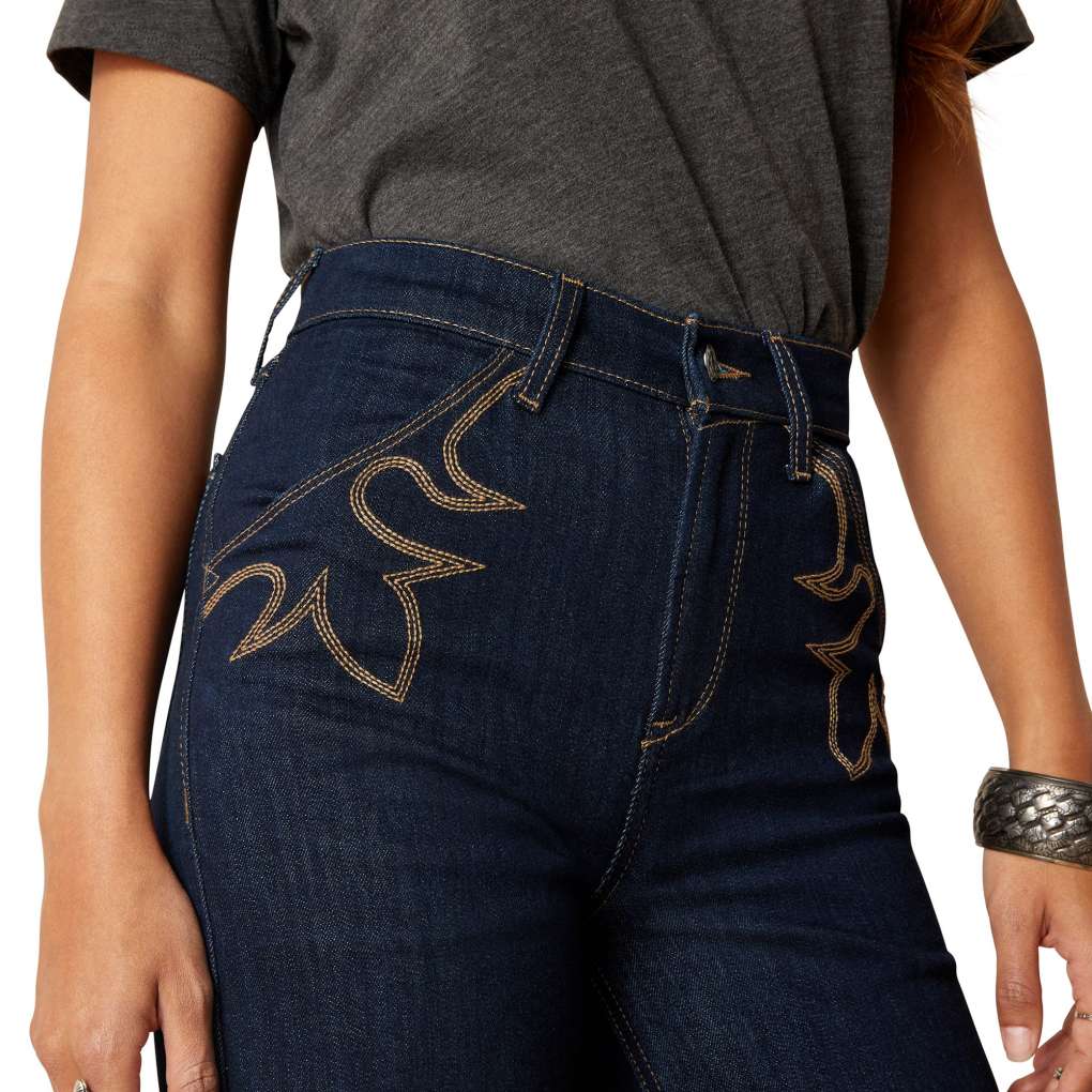 Ariat Ladies Western Rinse Wide Leg Jeans