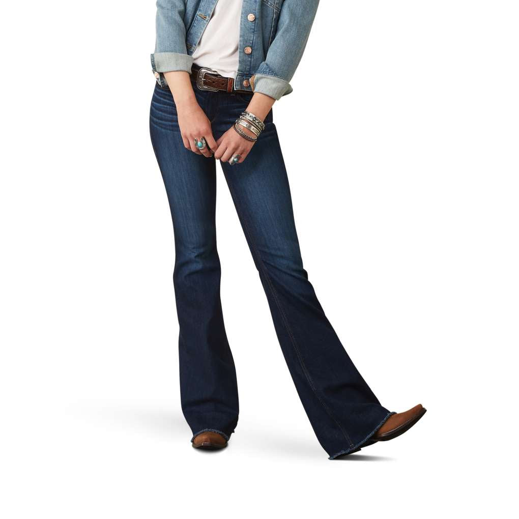 Ariat Ladies Real Yrises Pennsylvania Xlong Flare Jeans