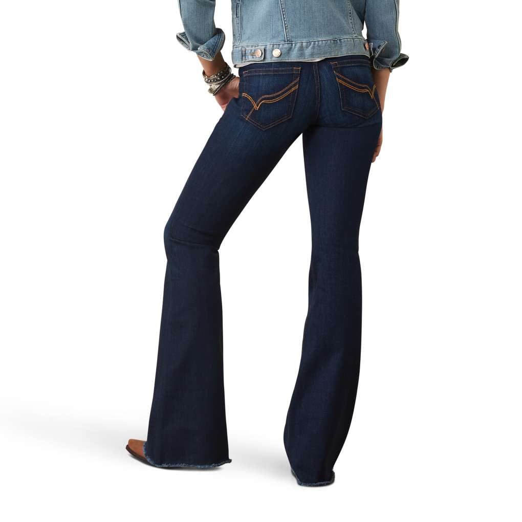 Ariat Ladies Real Yrises Pennsylvania Xlong Flare Jeans