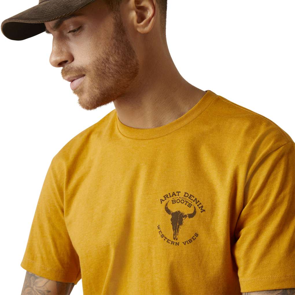 Ariat Mens Bison Skull Tee