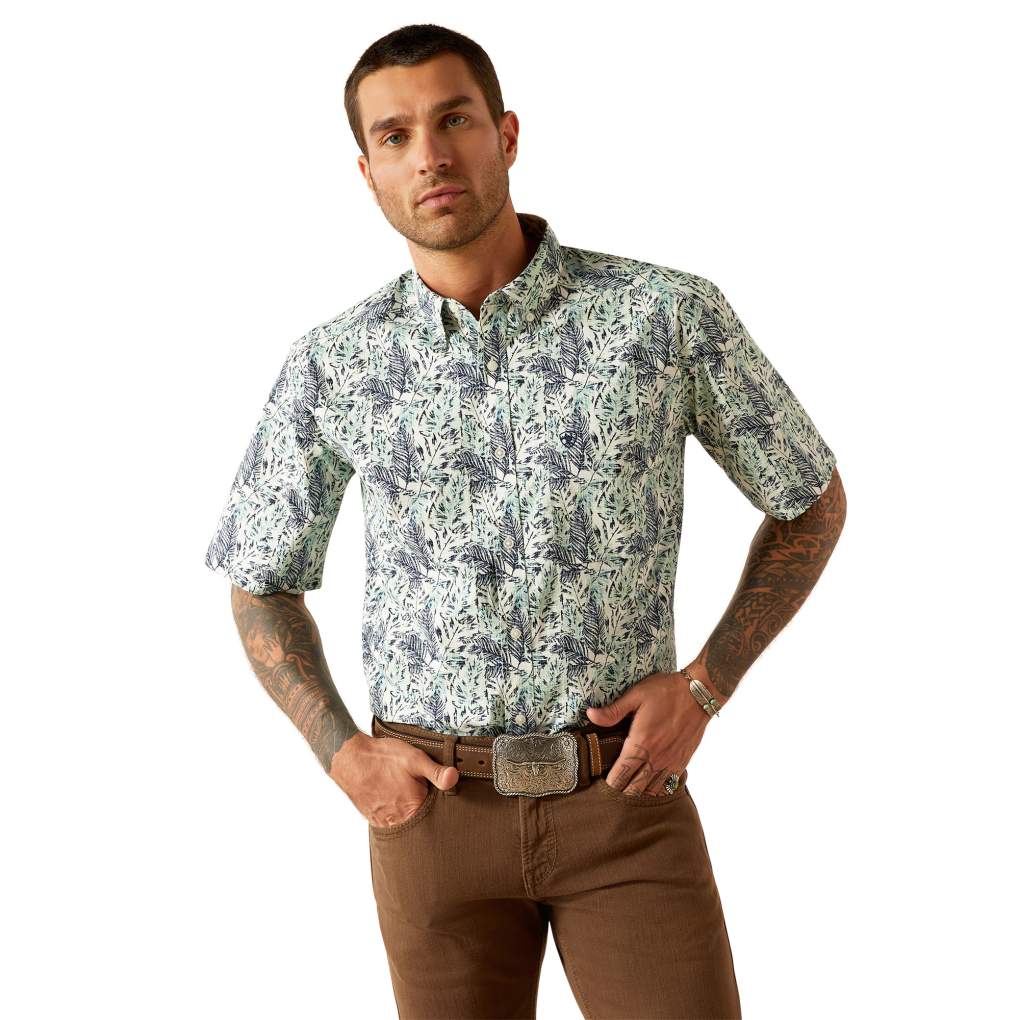 Ariat Mens Cyrus Classic Fit S/S Shirt Mint