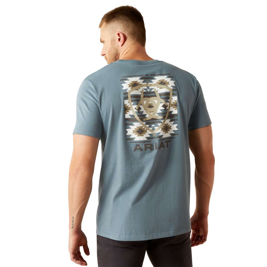 Ariat Mens Eagle Rock Tee Light Denim