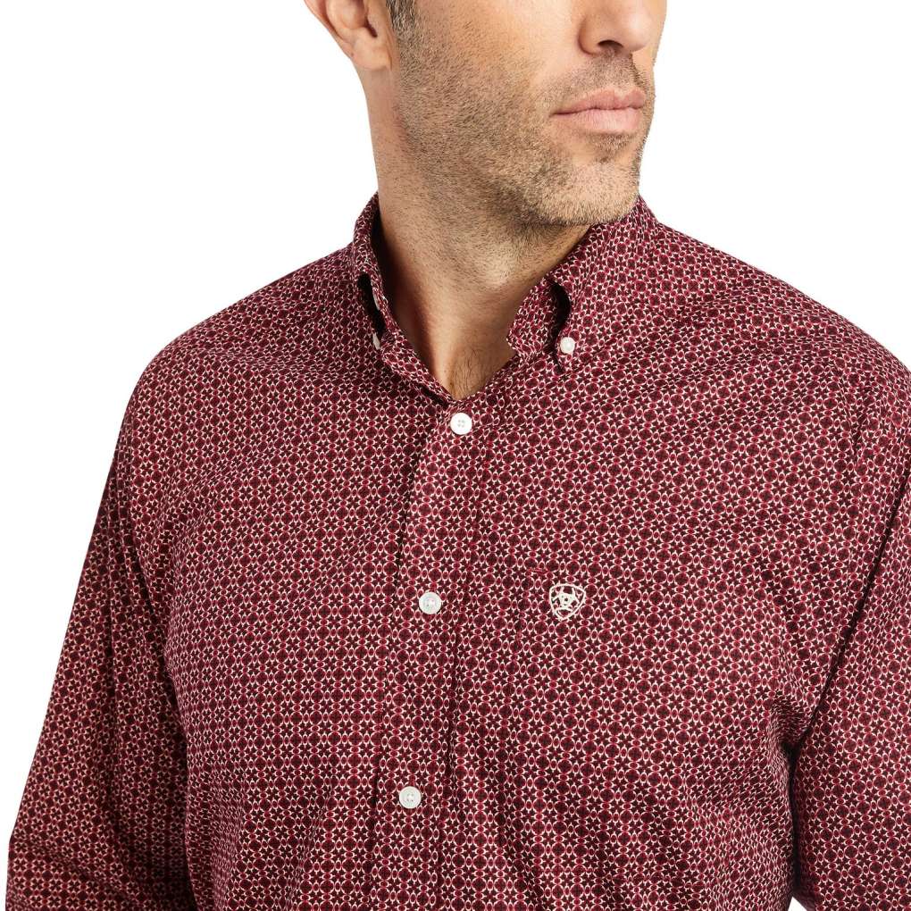 Ariat Mens Kenny Stretch Shirt Red Heart