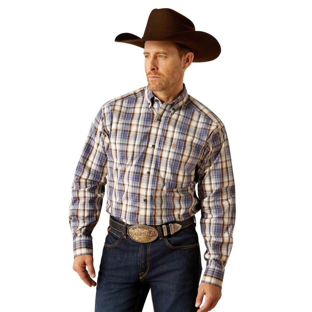 Ariat Mens Pro Cameron Shirt Grey Blue