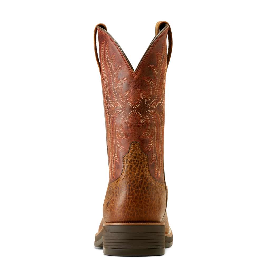 Ariat Mens Ridgeback Tan Bull Emboss/Orange Rust