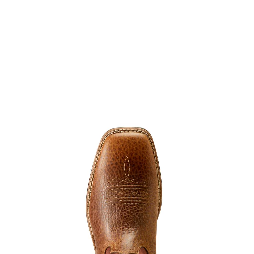 Ariat Mens Ridgeback Tan Bull Emboss/Orange Rust