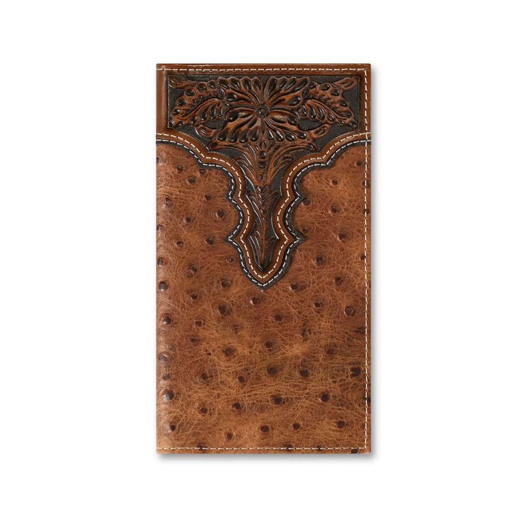 Ariat Rodeo Ostrich Floral Embossed Wallet