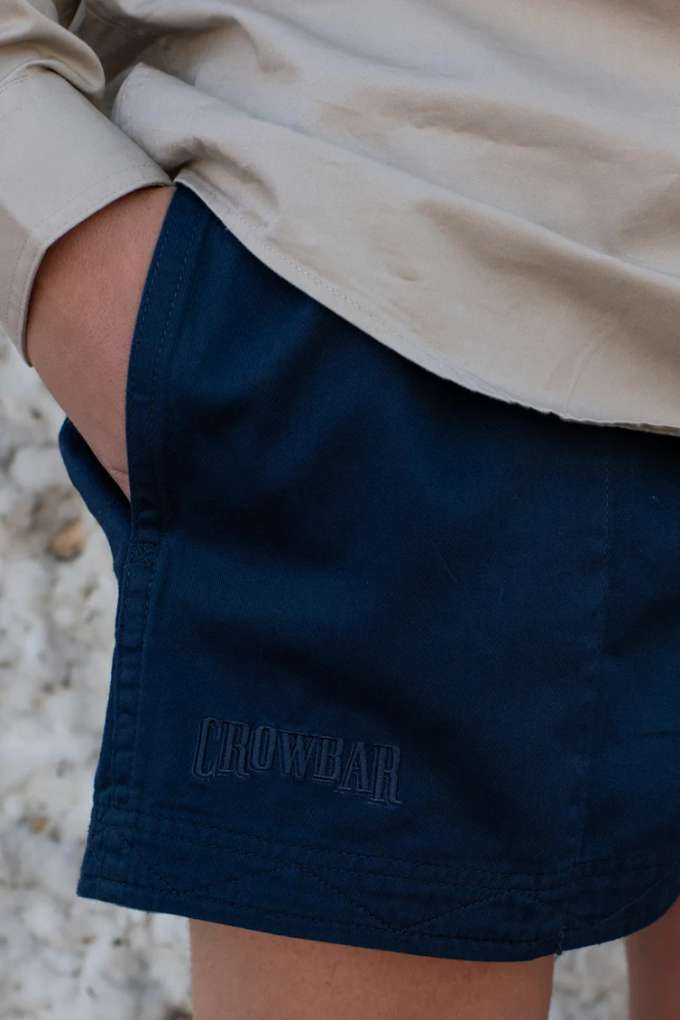 Crowbar Andy Navy Tonal Shorts