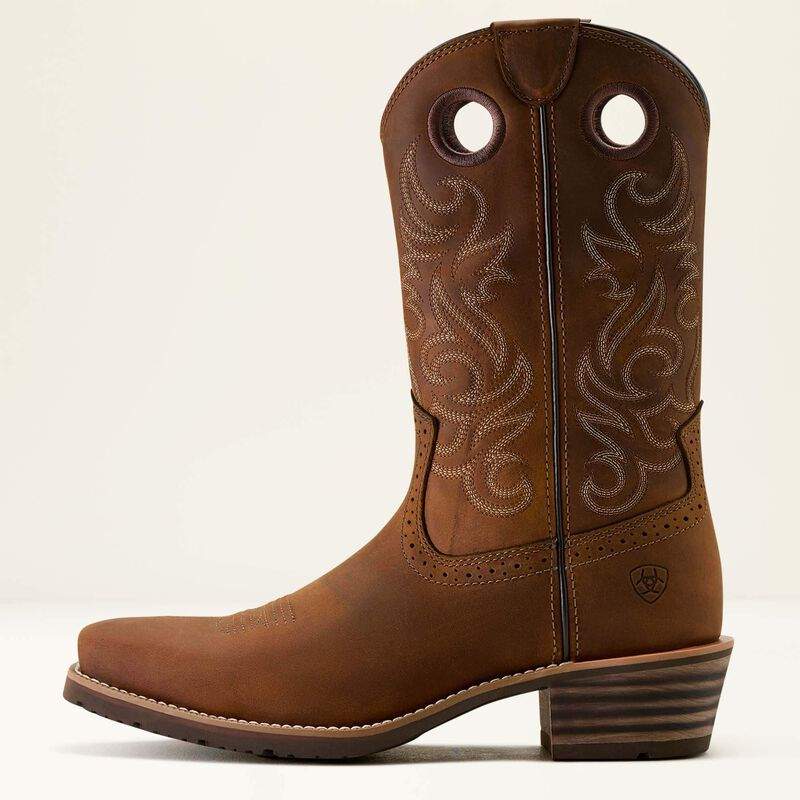 Arait Mens Hybrid Roughstock SQ Toe Distressed Brown