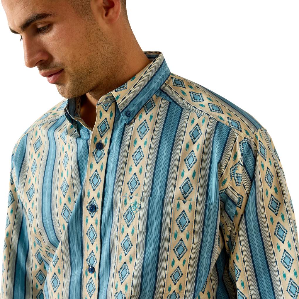 Ariat Mens Jaden Classic Shirt Summer Melon Southwest Print