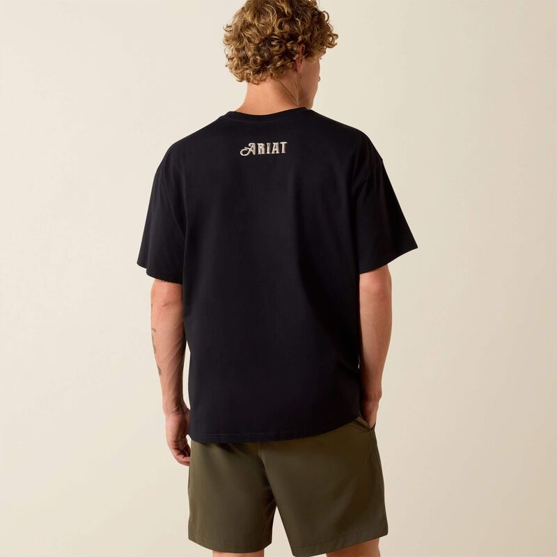 Ariat Mens Wild Life Boxy Tee Washed Black