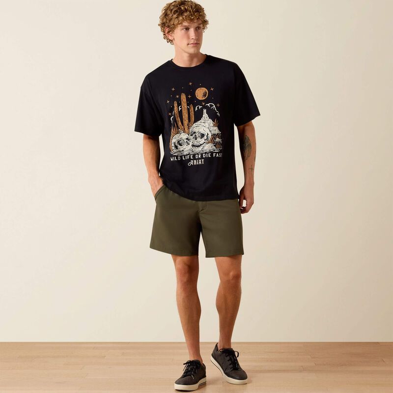 Ariat Mens Wild Life Boxy Tee Washed Black