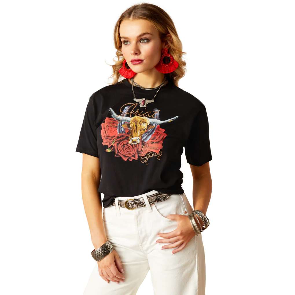Ariat Ladies Rodeo Quincy Steer Tee