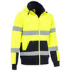 Bisley Taped Hi Vis Zip Fleece Hoodie with Sherpa Lining