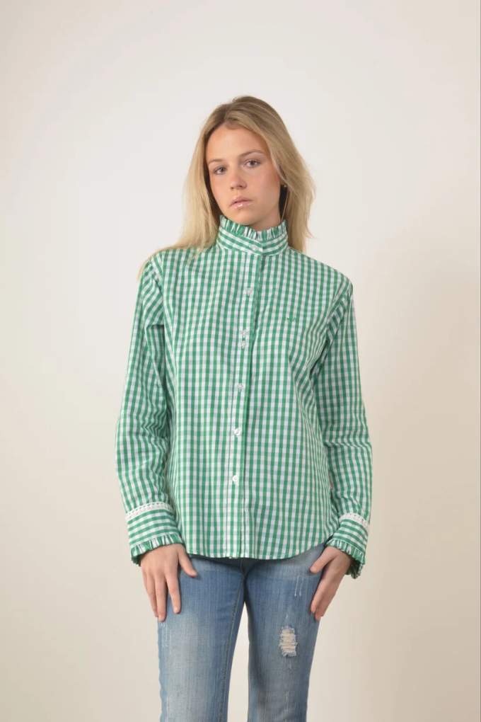 Bullrush Ladies Collingrove Gingham Green Check Shirt