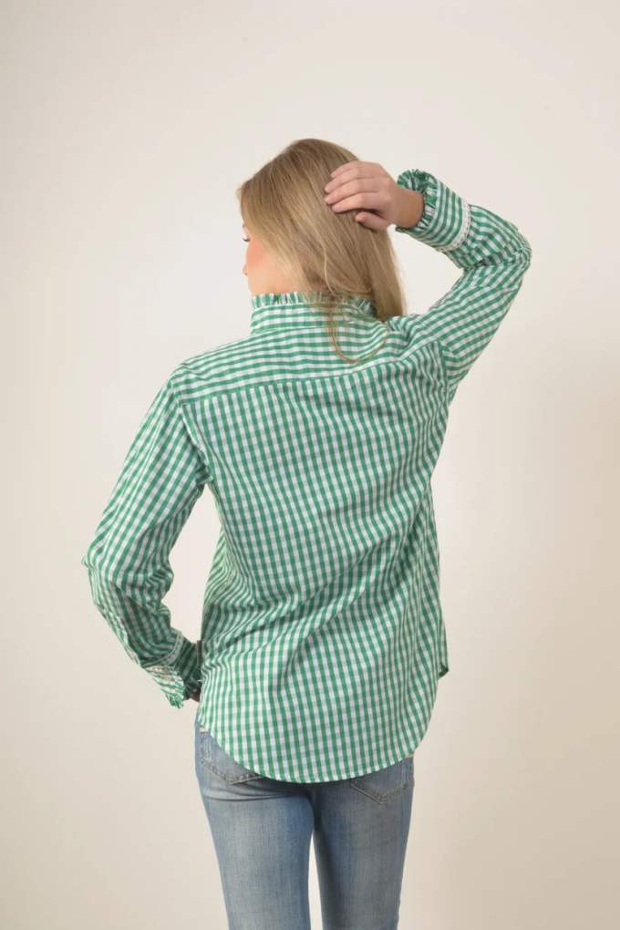 Bullrush Ladies Collingrove Gingham Green Check Shirt