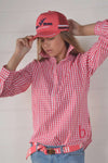 Bullrush Ladies Seascape Blair Gingham Check Shirt Pink