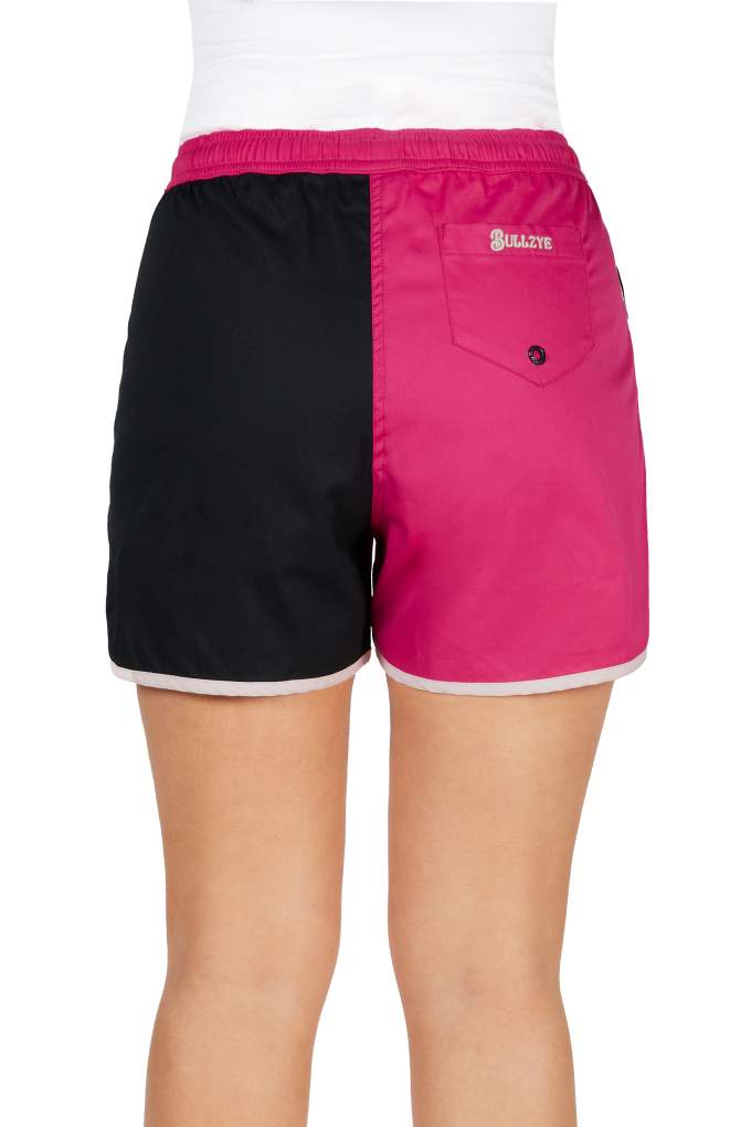 Bullzye Ladies Rachel Black/Pink Shorts