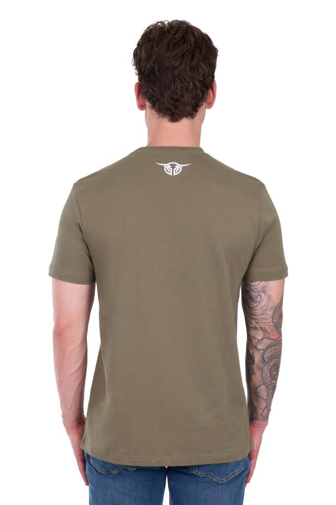 Bullzye Mens Carter Military Green Tee