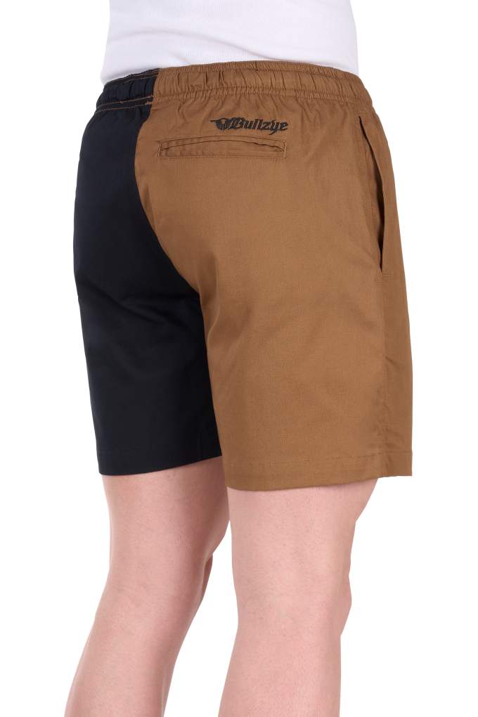 Bullzye Mens Walter Dark Tan/Black Shorts