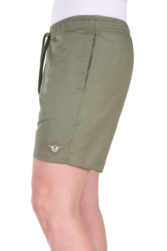 Bullzye Mens Walter Stone/Military Green Shorts