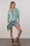 Bullrush Ladies Yunta Green Stripe Shirt