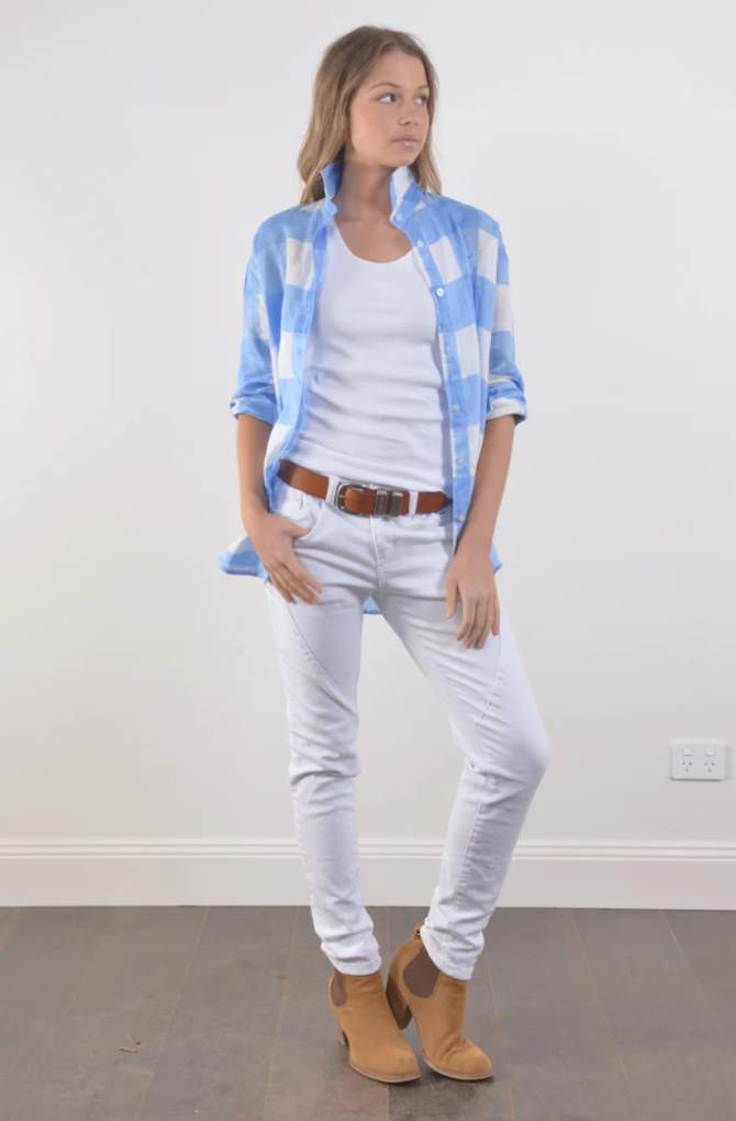 Bullrush Ladies Lightford Blue Check Shirt