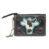 Design Edge Tooled Cowhide Key &amp; Card Case
