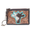 Design Edge Tooled Cowhide Key &amp; Card Case