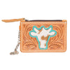 Design Edge Tooled Cowhide Key &amp; Card Case