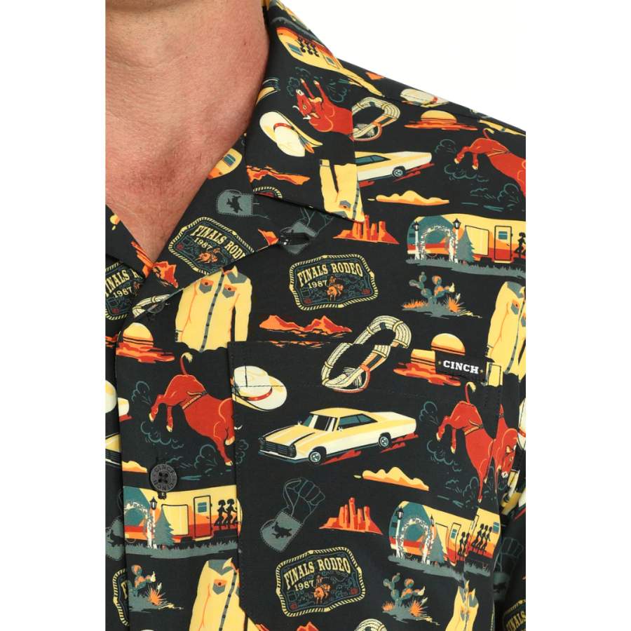 Cinch Mens Western Print MTW1401057 S/S Shirt