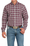 Cinch Mens Purple Plaid MTW1105921 Shirt