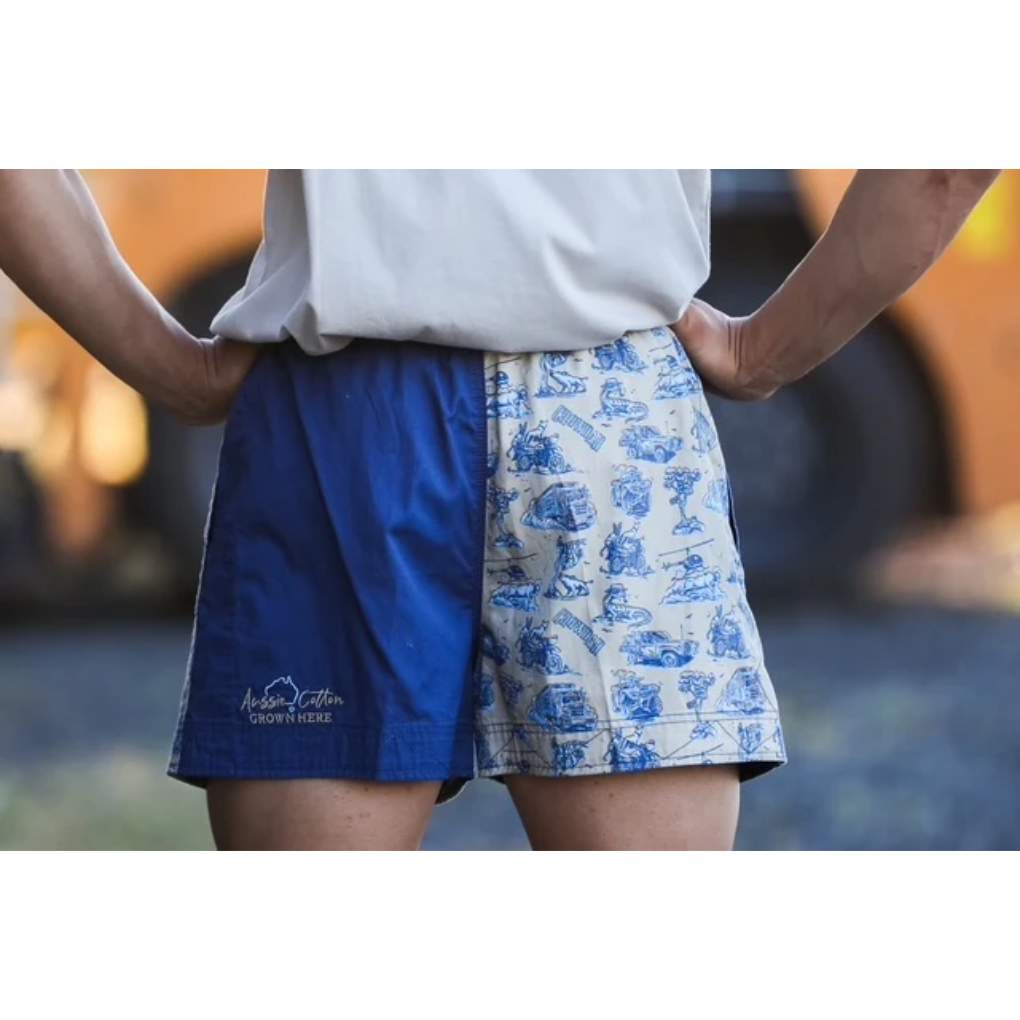 Crowbar Pauly Happy Days Aust Cotton Shorts