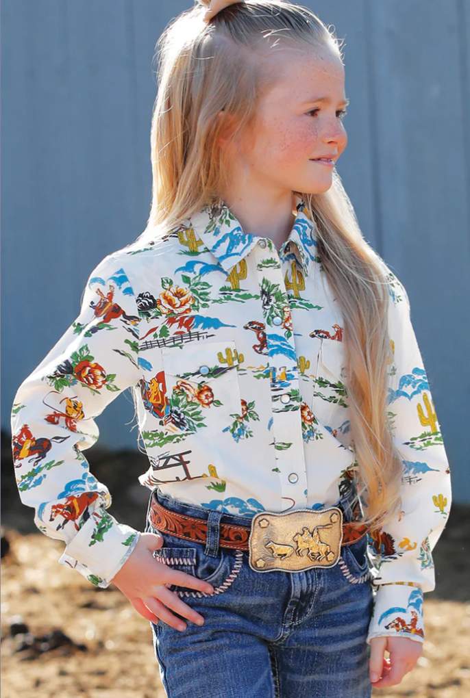 Cruel Girl Girls Western Shirt CTW3230048