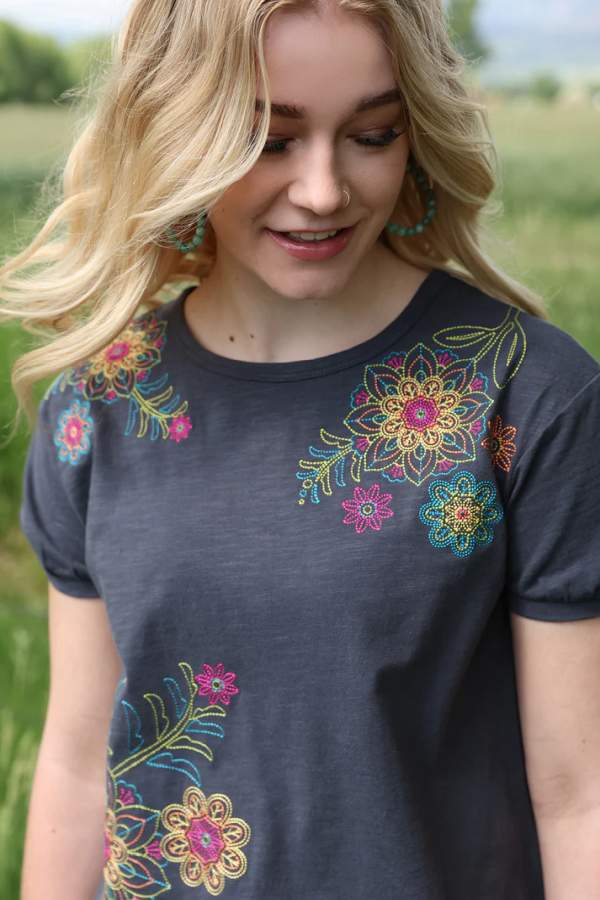 Cruel Girl Ladies Floral CTK7445003 Tee