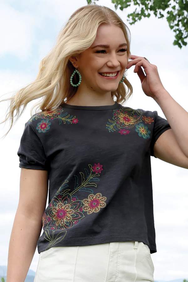 Cruel Girl Ladies Floral CTK7445003 Tee