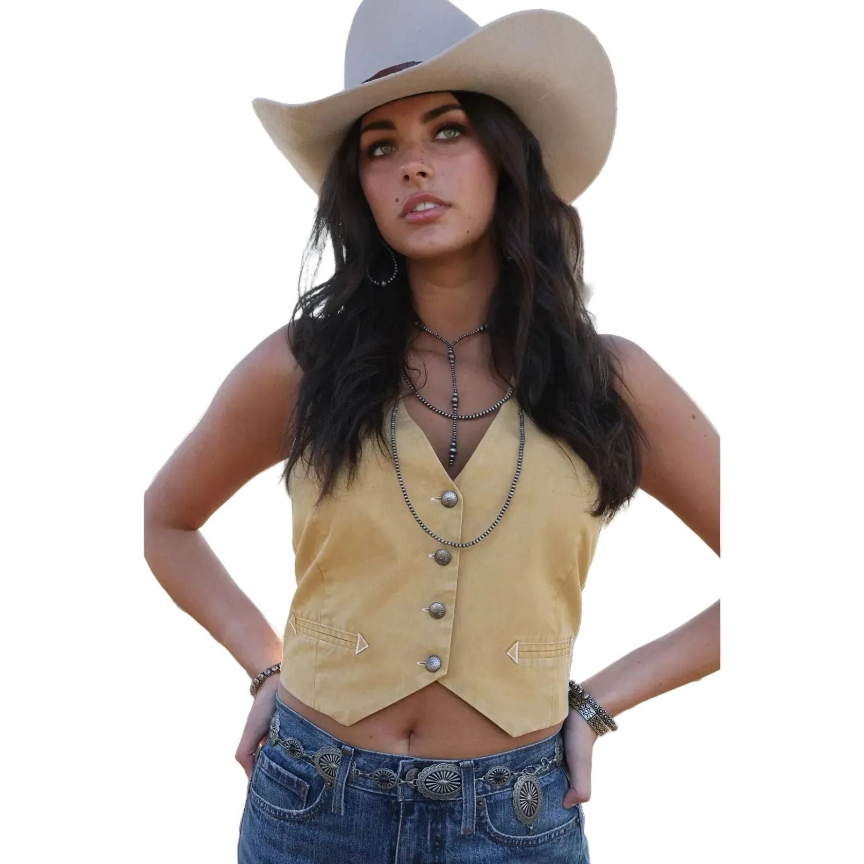 Cruel Girl Ladies Vintage Cropped Vest