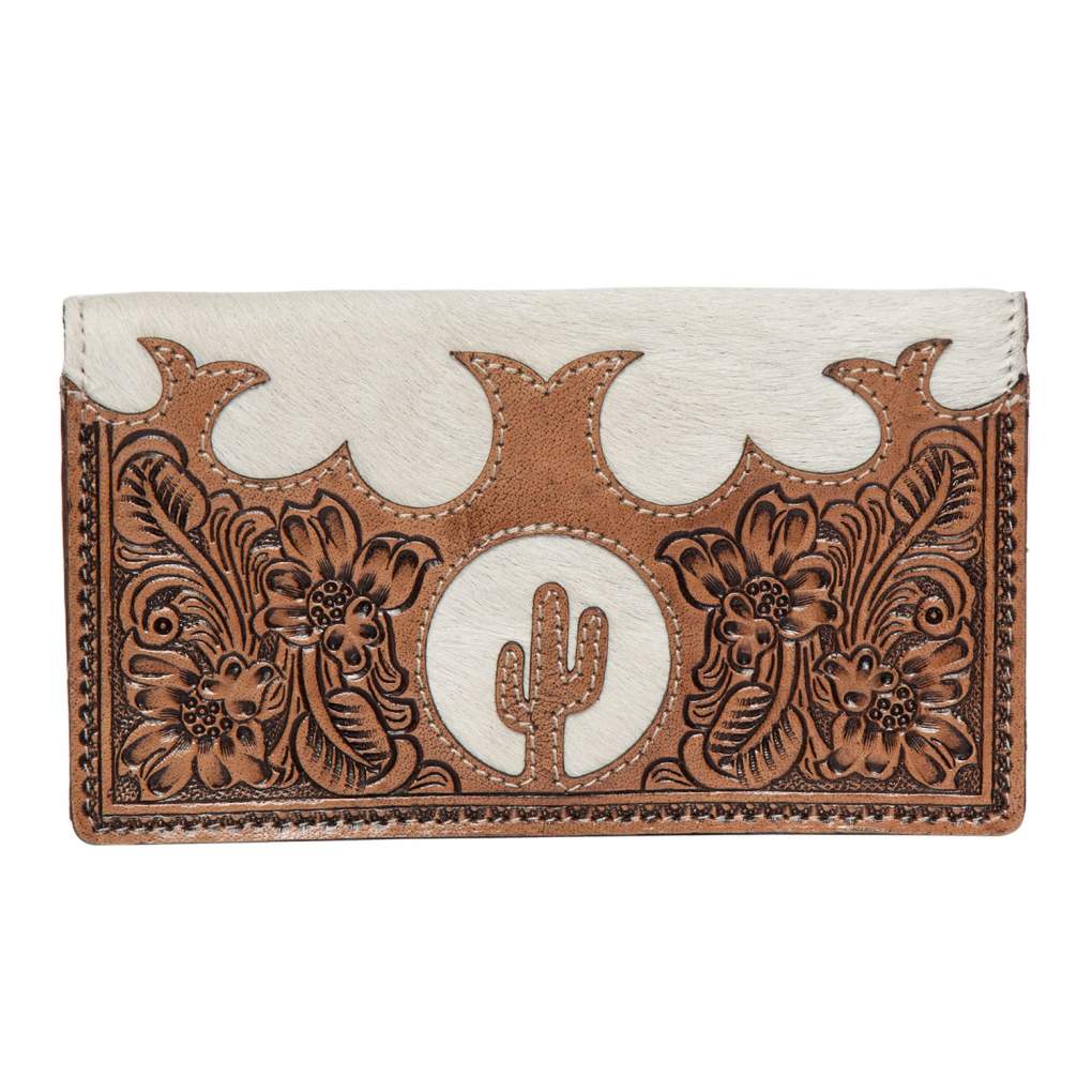 Design Edge Sandy Wallet Brown Tooled