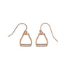 MCJ Earrings S/S RGP &amp; CZ Drop Stirrup