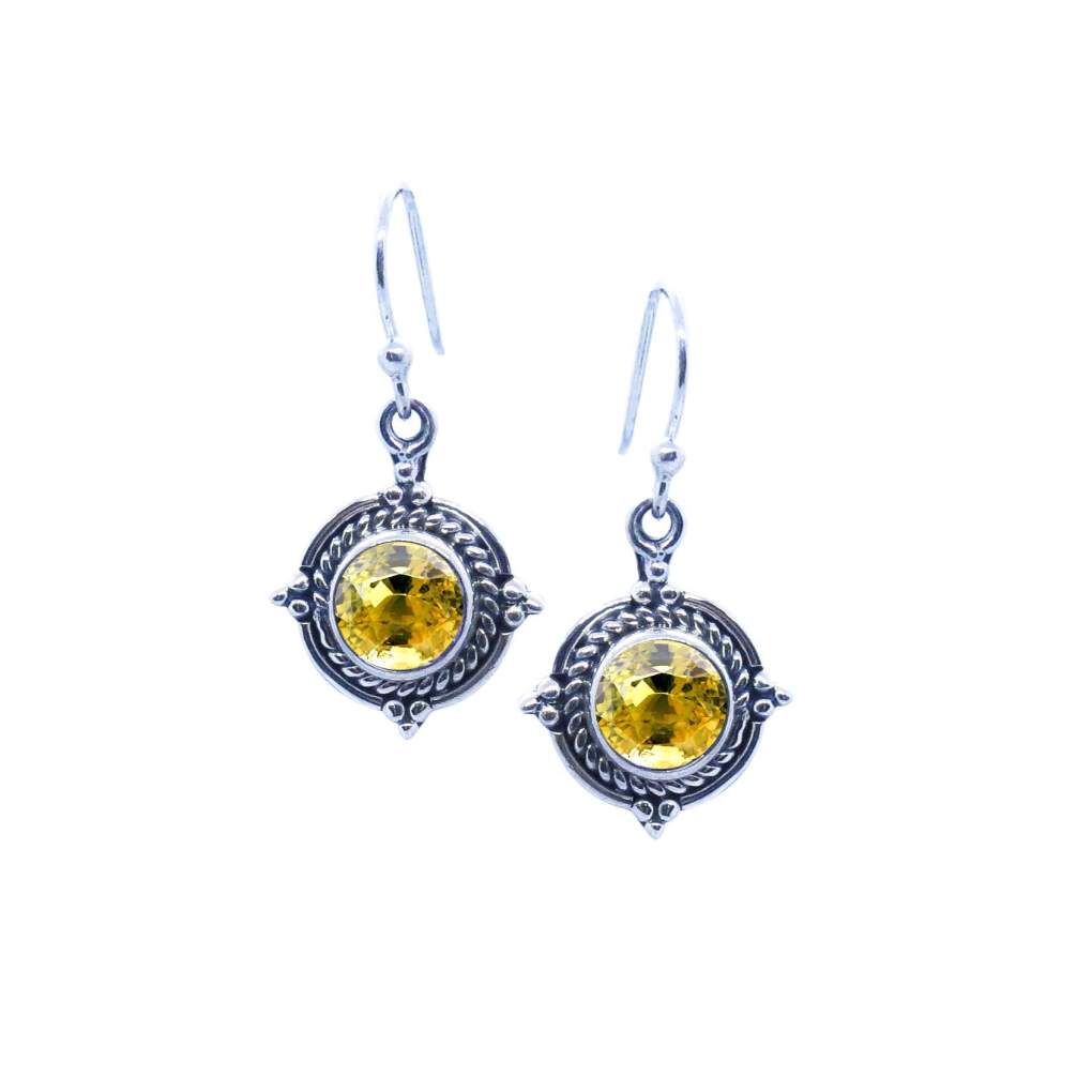 S&S Citrine Earrings 7mm