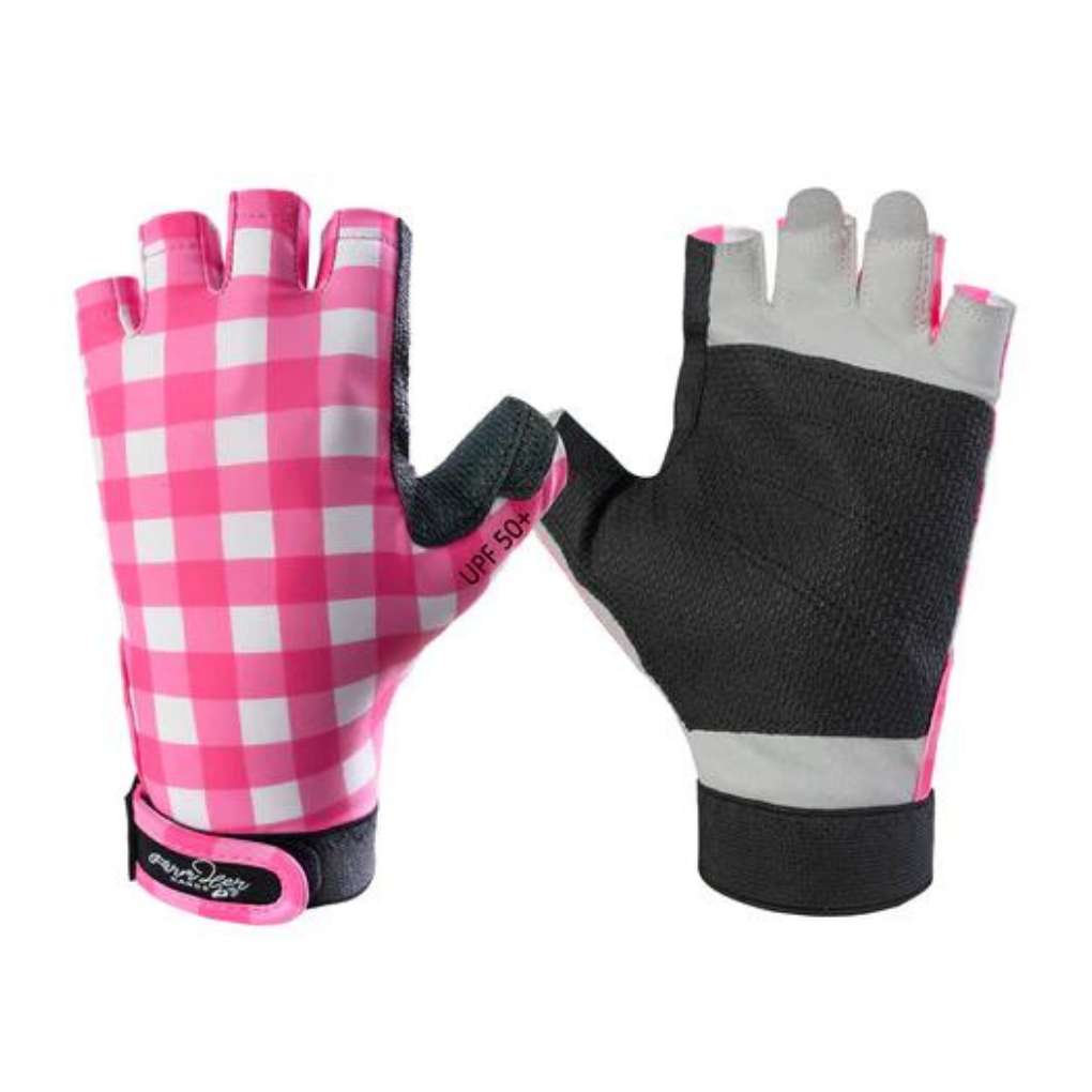 FarmHer Hands Sunprotection Gloves Pink Gingham Gal